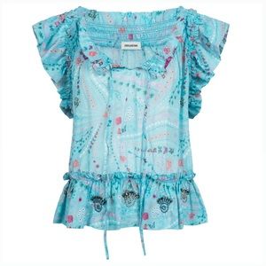 Zadig & Voltaire ~ Tutti Print Psyche Top S